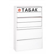 Шкаф сигаретный металлический 4 выдвижных полки по 14 толкателей (пушеров) Цвет: RAL 9016 