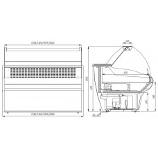 Витрина холодильная Carboma G110 SV 1,25-1 (ВХСр-1,25 G110) (статика)