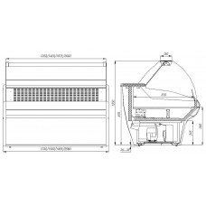 Витрина холодильная Carboma G110 SV 1,5-1 (ВХСр-1,5 Сarboma G110) (статика)