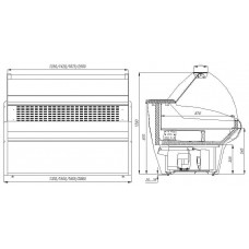 Витрина холодильная Carboma G110 VM 1,25-1 (ВХС-1,25 G110) (динамика)